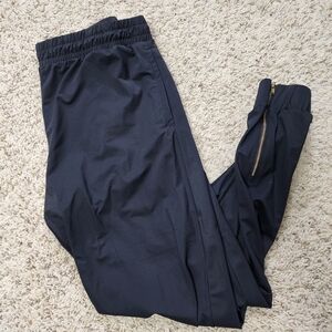ZYIA Black Joggers with Gold Zipper